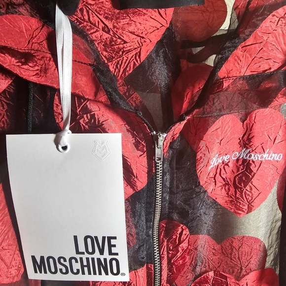 Love Moschino Heart Sheer Hooded Jacket - Picture 8 of 9